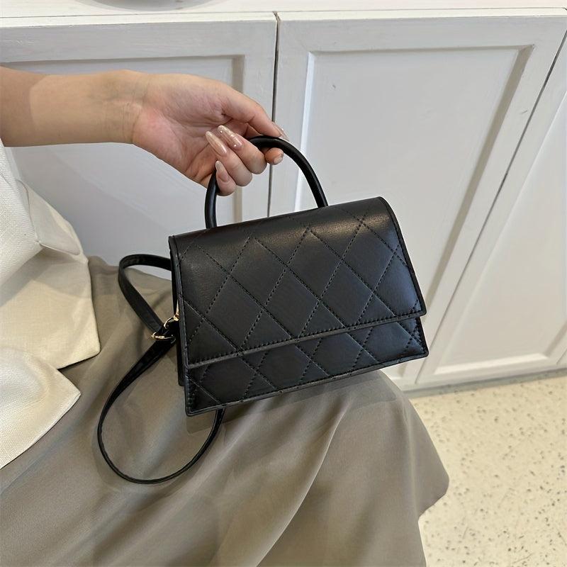 Plaid Pattern Crossbody Bag PU Shoulder Bag Stylish Handbag