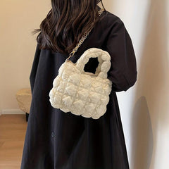 Pink Quilted Crossbody Bag Shoulder Bag Women's Handbag