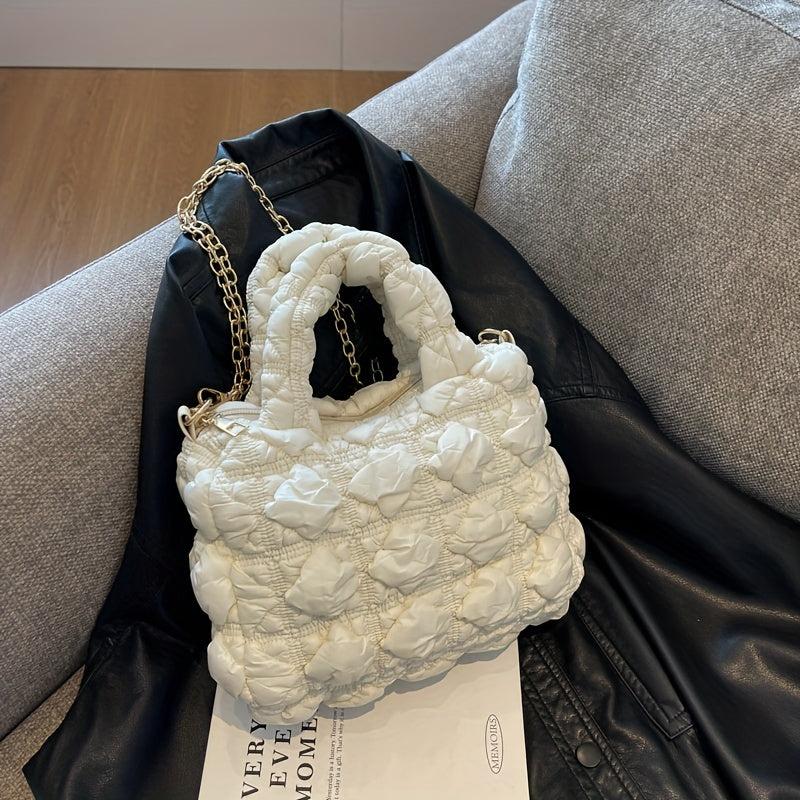 Pink Quilted Crossbody Bag Shoulder Bag Women's Handbag