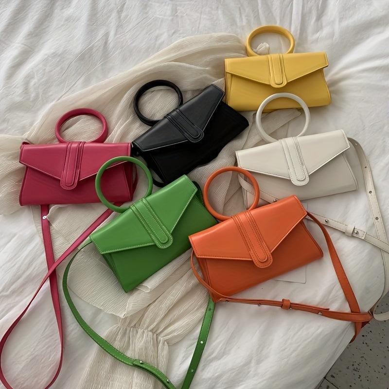 Round Top Handle Crossbody Bag for Women