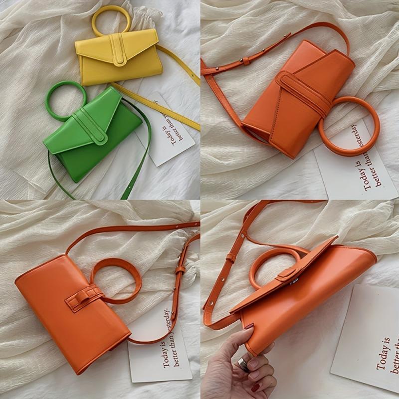 Round Top Handle Crossbody Bag for Women