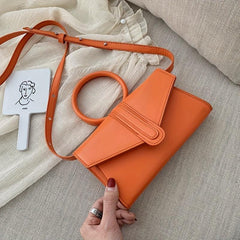 Round Top Handle Crossbody Bag for Women