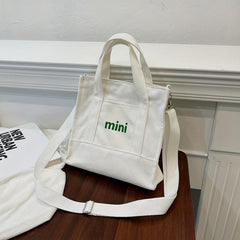 Canvas Shoulder Messenger Bag Lunch Bag for Women