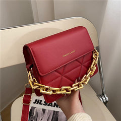 Argyle Quilted Crossbody Bag Chain Handbag Women's Shoulder Bag