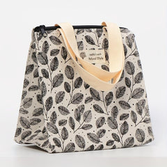 Leaves Pattern Lunch Box Bag Insulated Travel Bag