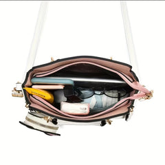 Classic Square Satchel Shoulder Bag with Coin Purse