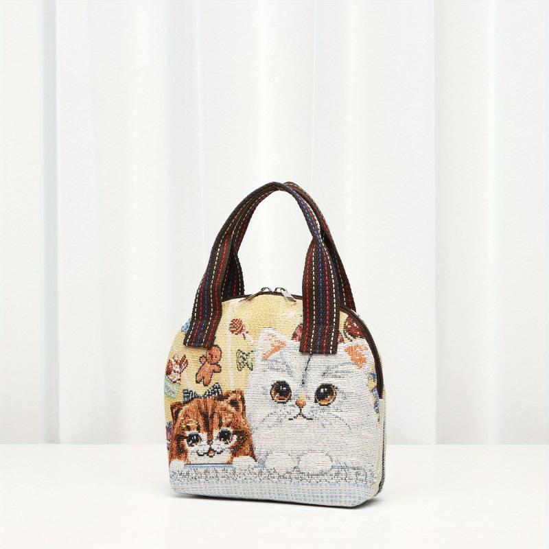 Ethnic Style Butterfly Embroidery Handbag Canvas Shell Bag