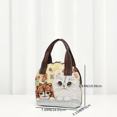 Ethnic Style Butterfly Embroidery Handbag Canvas Shell Bag