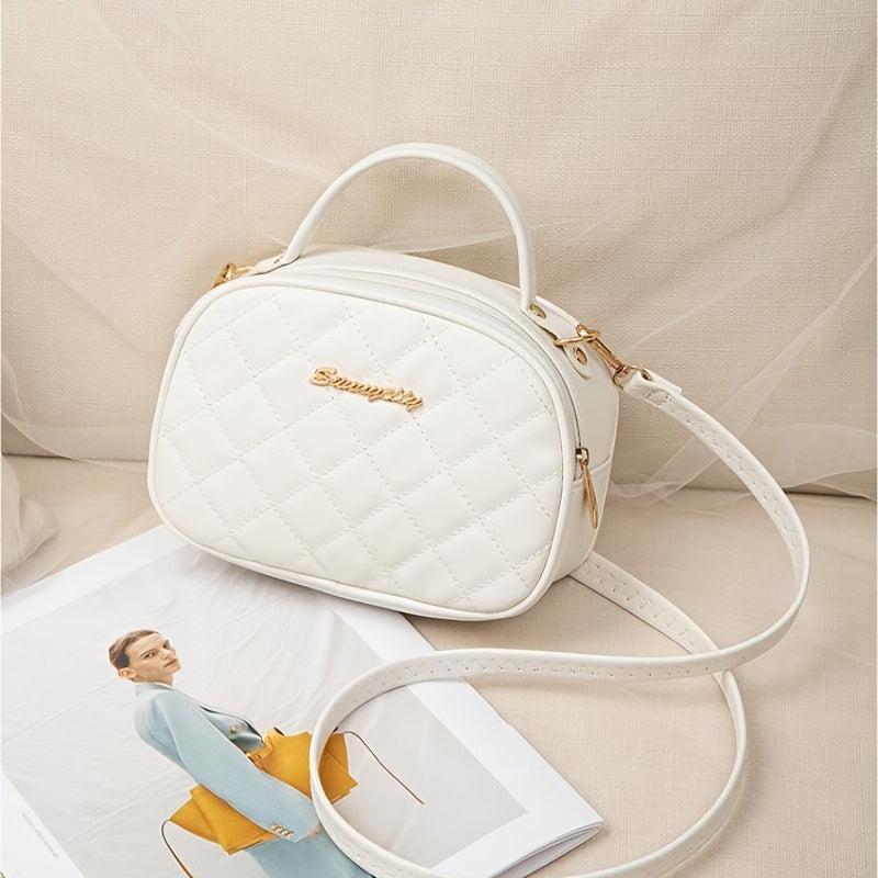 Argyle Letter Tote Bag Messenger Small Shoulder Bag