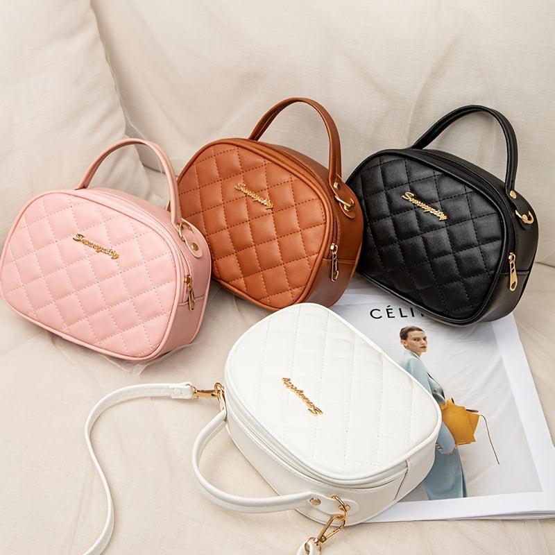Argyle Letter Tote Bag Messenger Small Shoulder Bag