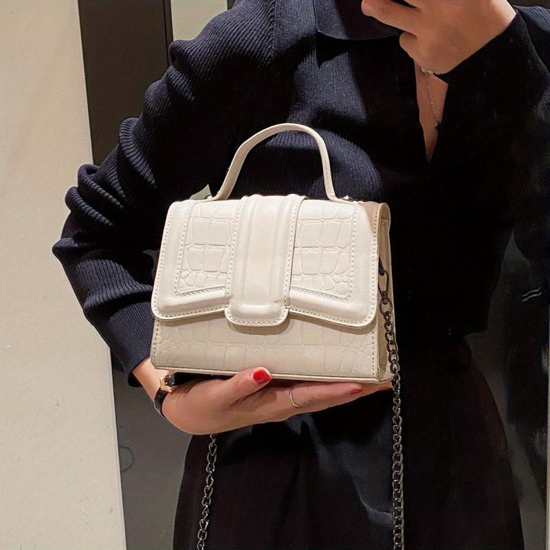 Crocodile Pattern Mini Handbag For Women Chain Crossbody Bag
