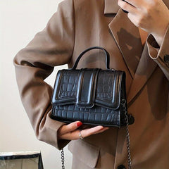 Crocodile Pattern Mini Handbag For Women Chain Crossbody Bag