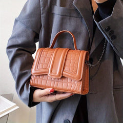Crocodile Pattern Mini Handbag For Women Chain Crossbody Bag