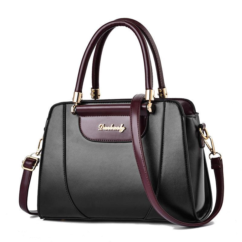 Women's Colorblock Satchel Bag Large Capacity Shoulder Purse