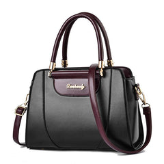 Women's Colorblock Satchel Bag Large Capacity Shoulder Purse