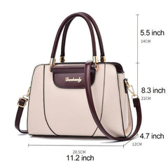 Women's Colorblock Satchel Bag Large Capacity Shoulder Purse