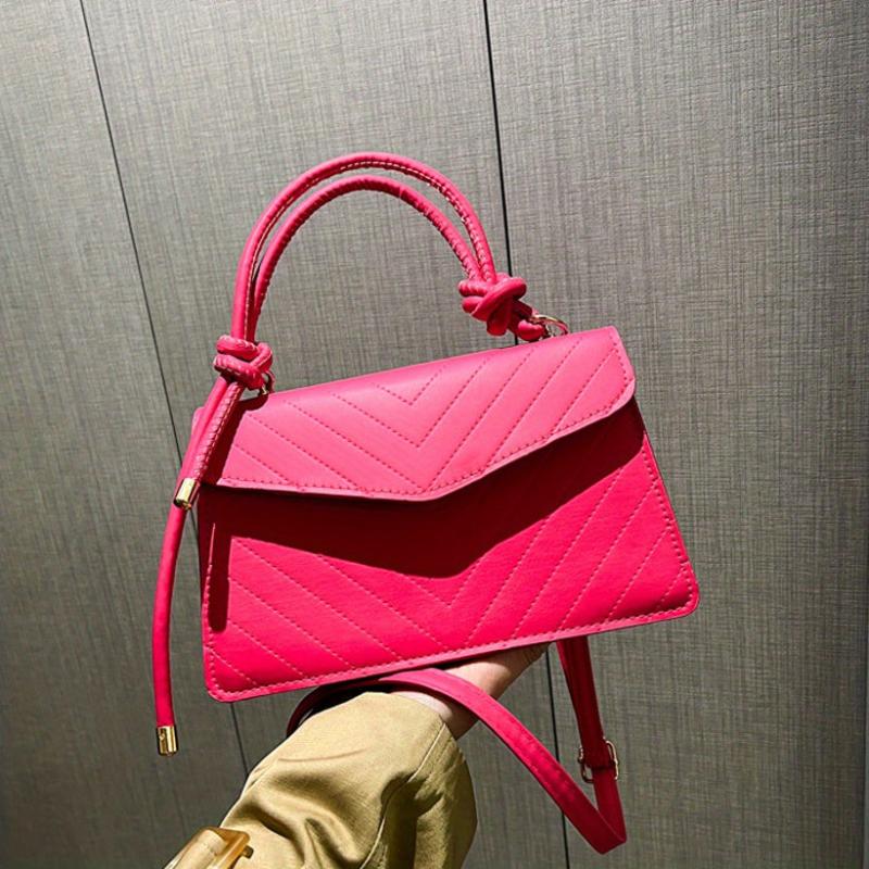 Chevron Quilted Crossbody Bag Vintage Flap Purse Women