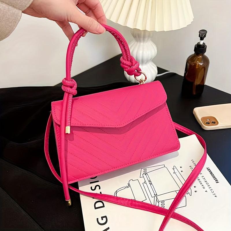 Chevron Quilted Crossbody Bag Vintage Flap Purse Women