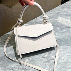 Chevron Quilted Crossbody Bag Vintage Flap Purse Women