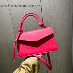 Chevron Quilted Crossbody Bag Vintage Flap Purse Women