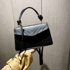 Chevron Quilted Crossbody Bag Vintage Flap Purse Women