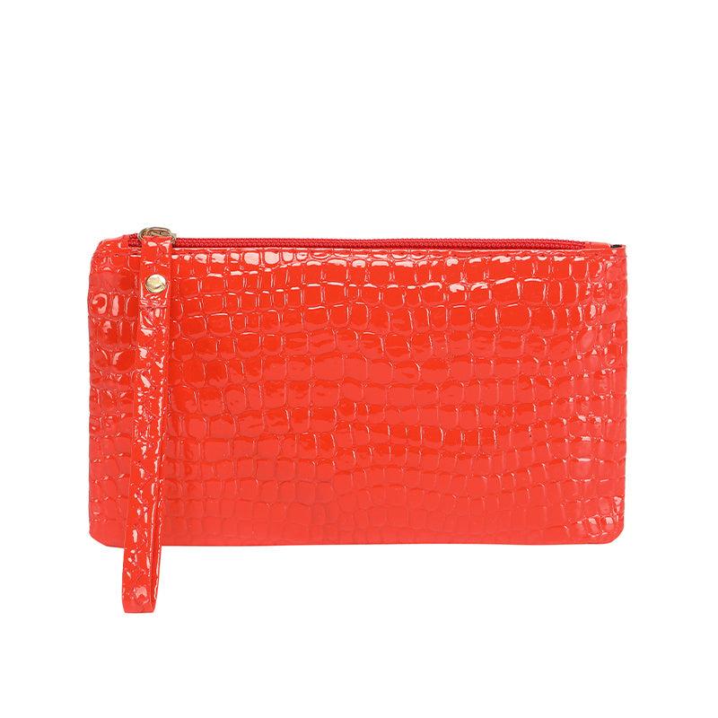 Stone Embossed Clutch Bag Square Handbag Women's Coin Purse