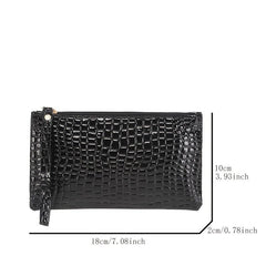Stone Embossed Clutch Bag Square Handbag Women's Coin Purse