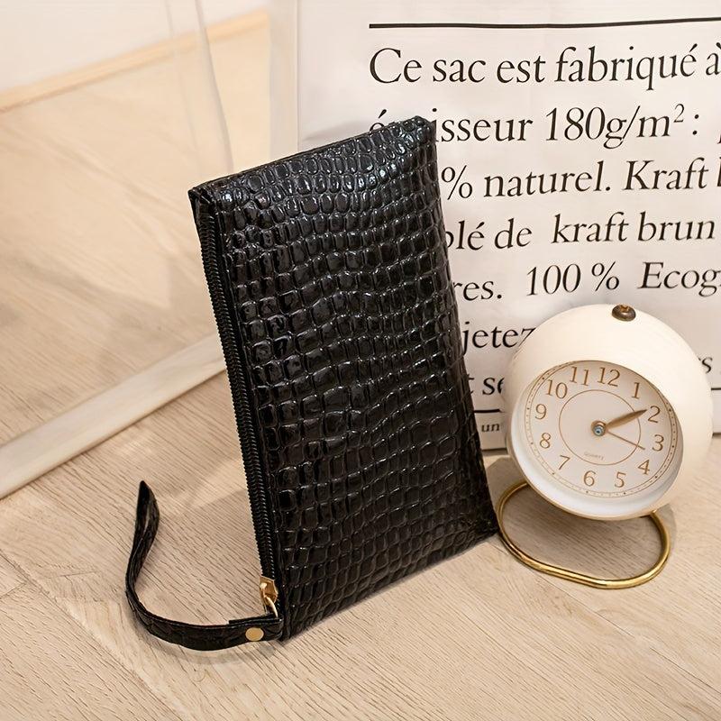 Stone Embossed Clutch Bag Square Handbag Women's Coin Purse