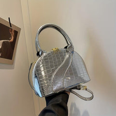 Crocodile Pattern Shell Crossbody Bag Handbag Purse Women