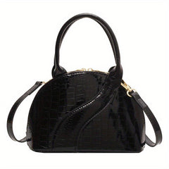 Crocodile Pattern Shell Crossbody Bag Handbag Purse Women