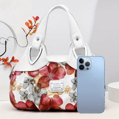 Floral Print Satchel Bag for Women Casual Work Handbag