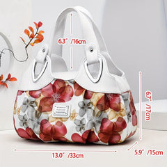 Floral Print Satchel Bag for Women Casual Work Handbag