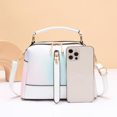 Ombre Crossbody Bag Zipper Top Handle Purse