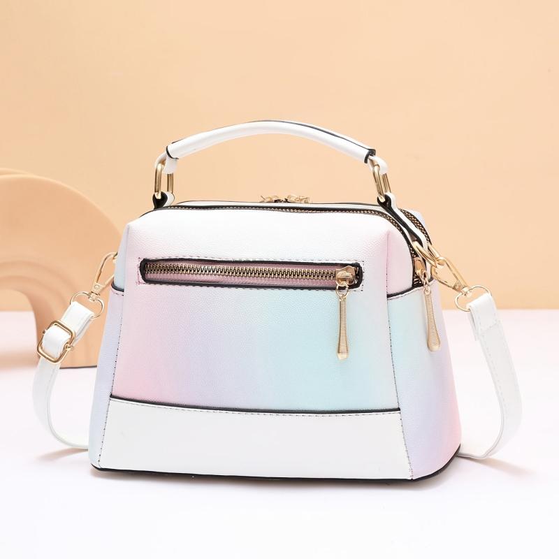 Ombre Crossbody Bag Zipper Top Handle Purse