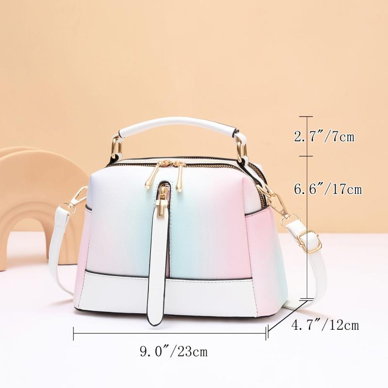 Ombre Crossbody Bag Zipper Top Handle Purse