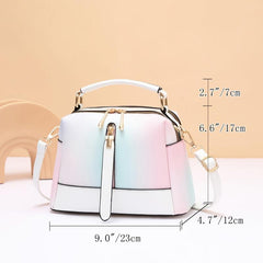 Ombre Crossbody Bag Zipper Top Handle Purse