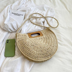 Summer Straw Beach Bag Women's Woven Crossbody Bag