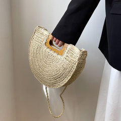 Summer Straw Beach Bag Women's Woven Crossbody Bag