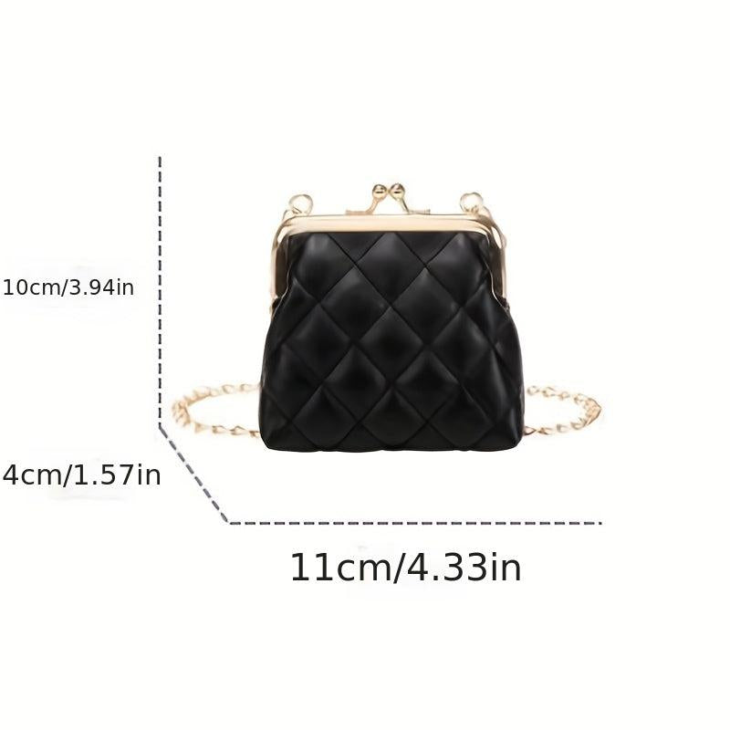 Argyle Quilted Clutch Purse Chain Crossbody Bag