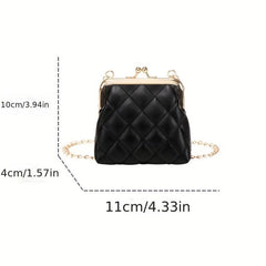Argyle Quilted Clutch Purse Chain Crossbody Bag