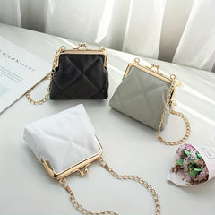 Argyle Quilted Clutch Purse Chain Crossbody Bag
