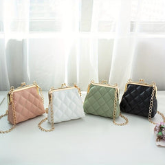 Argyle Quilted Clutch Purse Chain Crossbody Bag