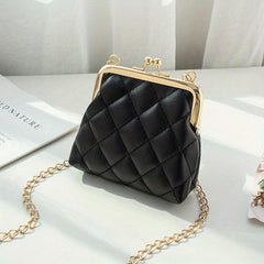 Argyle Quilted Clutch Purse Chain Crossbody Bag