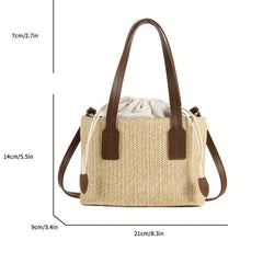 Boho Style Woven Beach Bag for Women