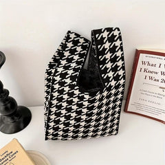 Japanese Style Wristlet Bag Allover Pattern Knot Handbag