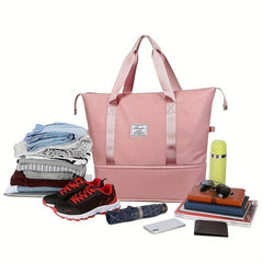 Portable Travel Gym Bag Large Capacity Duffle Solid Yoga Handbag
