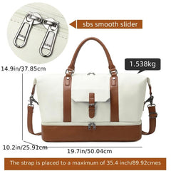 Large Capacity Travel Storage Handbag w/ Zipper & Strap