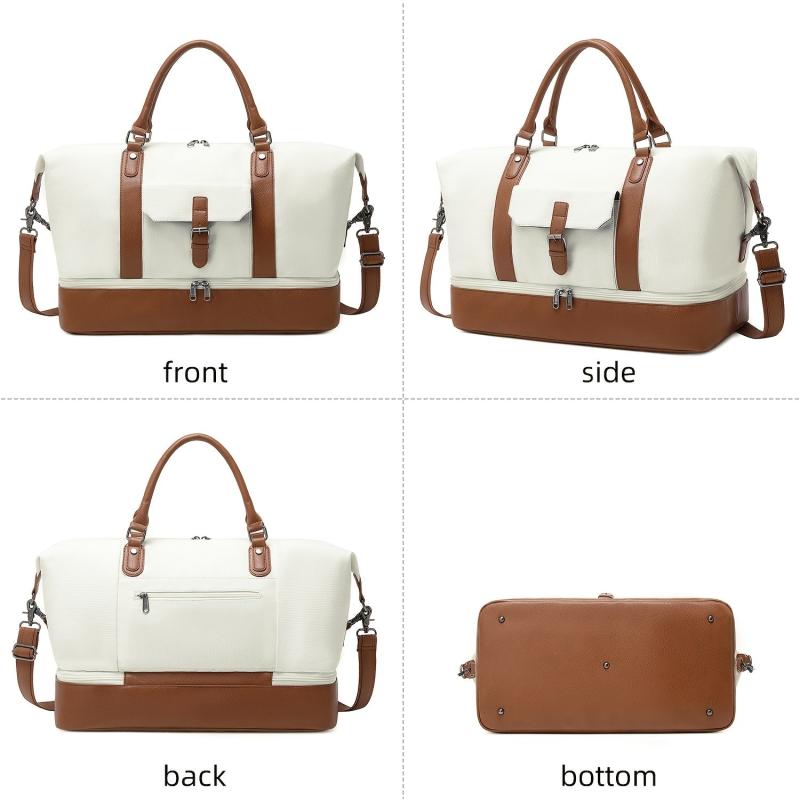 Large Capacity Travel Storage Handbag w/ Zipper & Strap