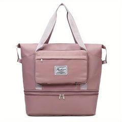 Expandable Travel Luggage Bag Wet Dry Separation Gym Duffle Bag