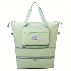Expandable Travel Luggage Bag Wet Dry Separation Gym Duffle Bag